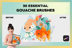 Gouache Brushes Procreate