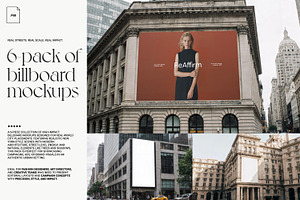 6-pack of billboard mockups