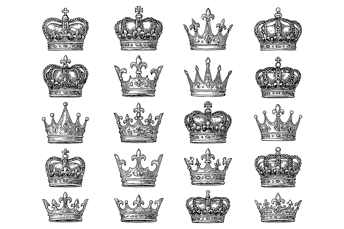 Royal Crown Illustrations, an Object Graphic by RT Studio