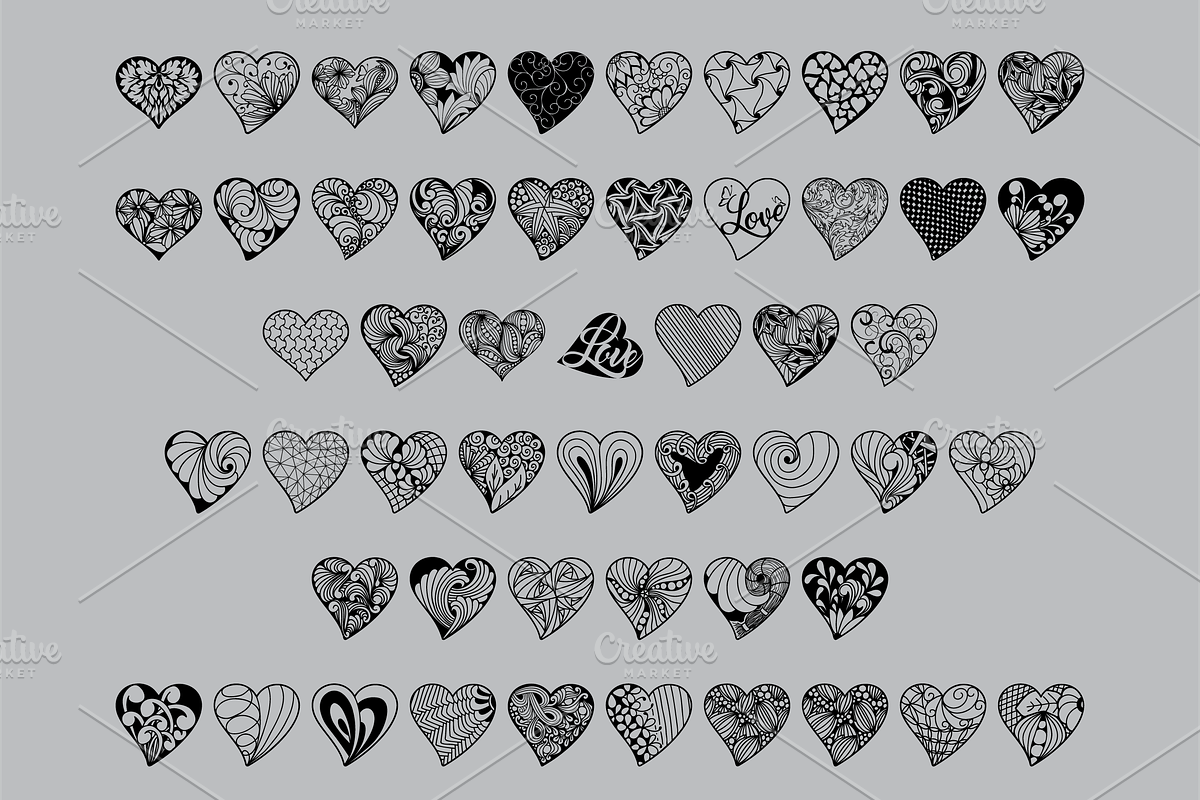 Fancy Hearts Dingbat Font, a Symbol Font by Digital Typeface Studio (Photo 2 of 7)