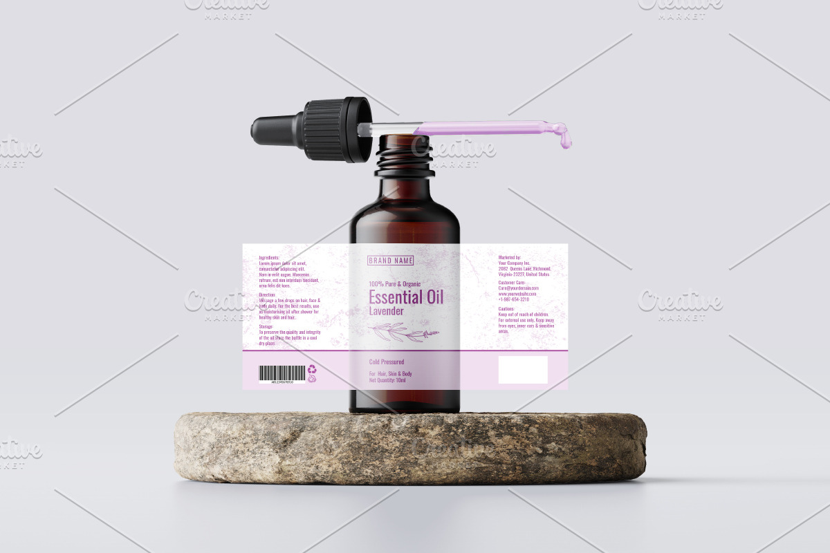 Essential Oil Label Template, an Object Graphic by Dev.Rawat21 (Photo 4 of 5)