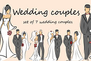 Wedding couples, a Decorative Illustration by Virinaflora (Thumbnail 1 of 4)