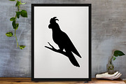 Cockatoo on Branch Silhouette SVG, an Animal Illustration by newminddesign (Thumbnail 3 of 3)