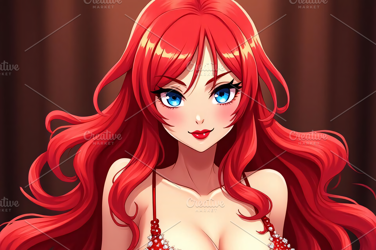 Red Goddess: 7 Anime-Style Portraits, an Illustration by ETARA by Mea Hau (Photo 4 of 8)