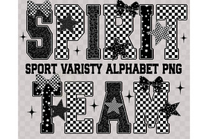 Team Spirit Alphabet Png Bundle, a Graphic by RETROVIBZDESIGNS