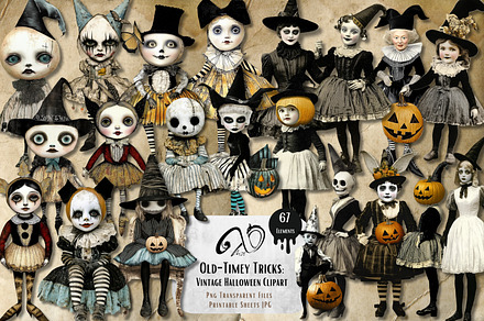 Old-Timey Tricks: Vintage Halloween, a Person Illustration by NiiiNArt