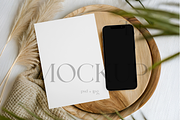 5x7 Card and iPhone Mockup, an Advertising Mockup by TatiMockup (Thumbnail 1 of 3)