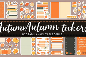 Autumn Digital Planner Stickers Bund