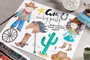 Cowboy Kids Watercolor clipart, an Illustration by Tanya Kart (Thumbnail 3 of 5)