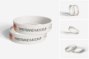 Silicone Wristband Mockup, a Product Mockup by MrLetters