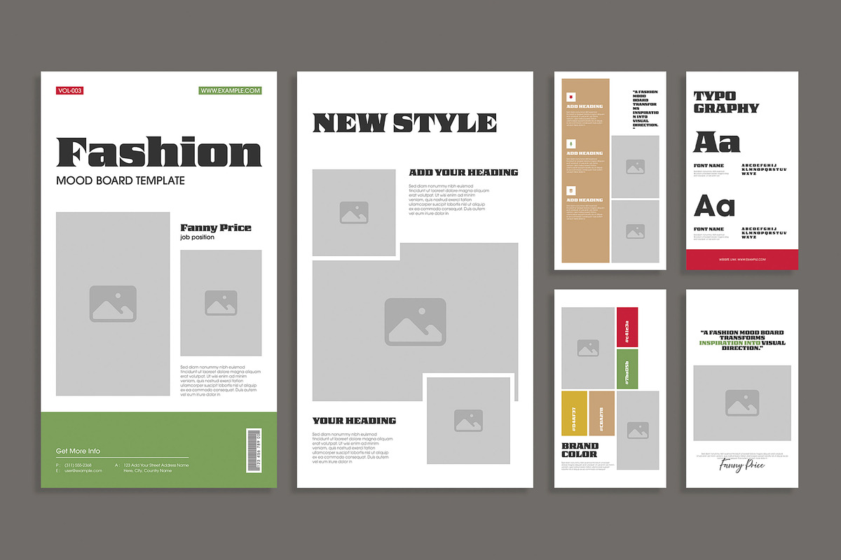 Elegant Fashion Mood Board Design, a Social Media Template by MightyDesign (Photo 1 of 10)