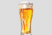 Light Beer Glass Illustration, an Illustration by 1801Prints (Thumbnail 3 of 4)