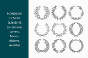 Vector line design elements' set, an Object Graphic by SpaceNymph (Thumbnail 7 of 7)
