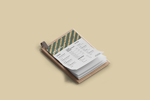 A4 Food Menu On A Board Mockup