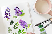 Garden Violet Clipart Purple Bouquet, a Decorative Illustration by Download Graphic Art (Thumbnail 3 of 7)