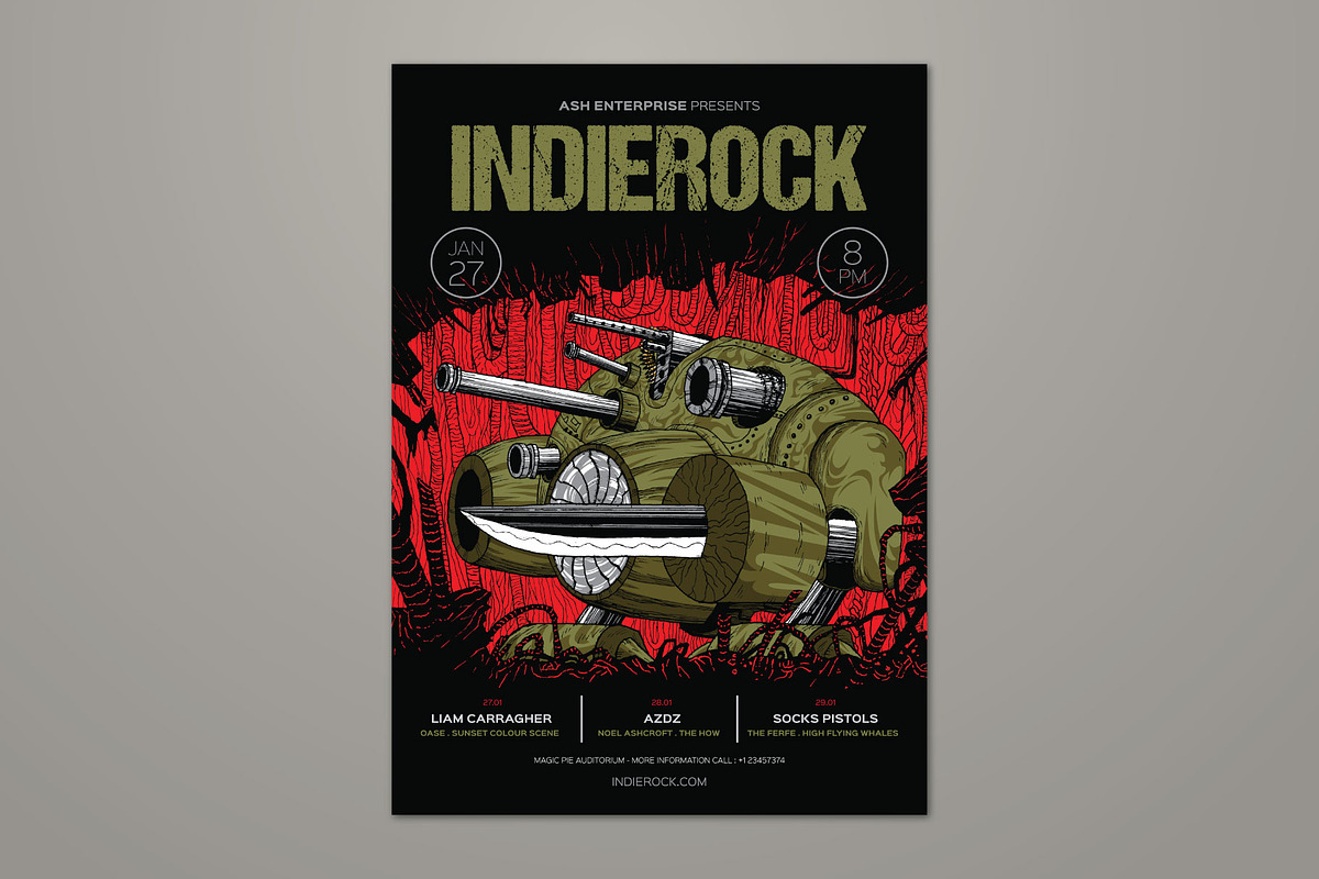 Hand Drawn Tank Robot Flyer, a Flyer Template by ashenterprise (Photo 1 of 3)