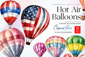 Hot Air Balloons Clipart