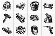 Vintage Construction Art Set, an Object Illustration by Prosymbols (Thumbnail 7 of 8)