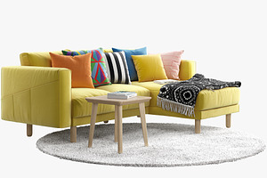 Four-seat Sofa 3d Model