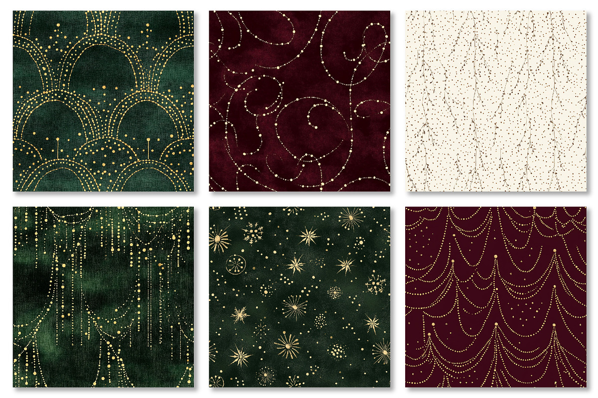 Vintage Holiday Lights Digital Paper, a Texture Graphic by Dream Creation (Photo 4 of 7)