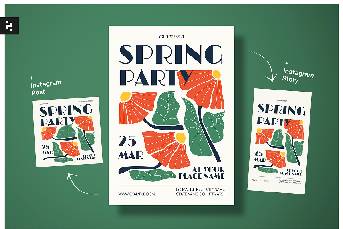 Creative Spring Party Flyer, a Flyer Template by Neermana (Photo 1 of 4)