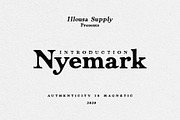 Nyemark - Serif Typeface, a Serif Font by Illousa (Thumbnail 1 of 7)