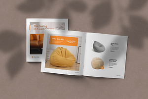 Square Brochure Catalog Mockups