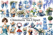 Chinoiserie Tea Clipart, an Illustration by Designworld (Thumbnail 1 of 6)