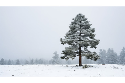 season snow pine wild lone ai, a Nature Photo by pikepicture