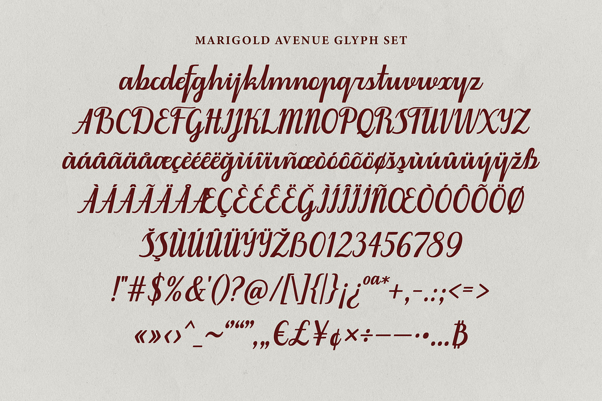 MarigoldAvenue Modern Vintage Script, a Script Font by Struvictory.art (Photo 6 of 9)
