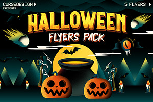 Halloween Flyers Pack vol.1, a Flyer Template by Cursedesign
