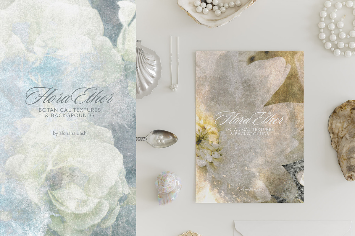 Flora Ether Botanical Backgrounds, a Background Graphic by alonahaidash (Photo 8 of 16)