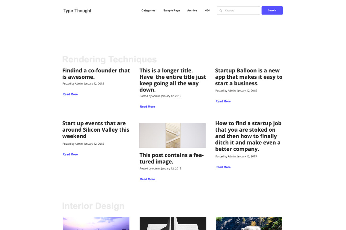 Type Thought WordPress Theme, a WordPress Template by Pixel Co. (Photo 6 of 7)