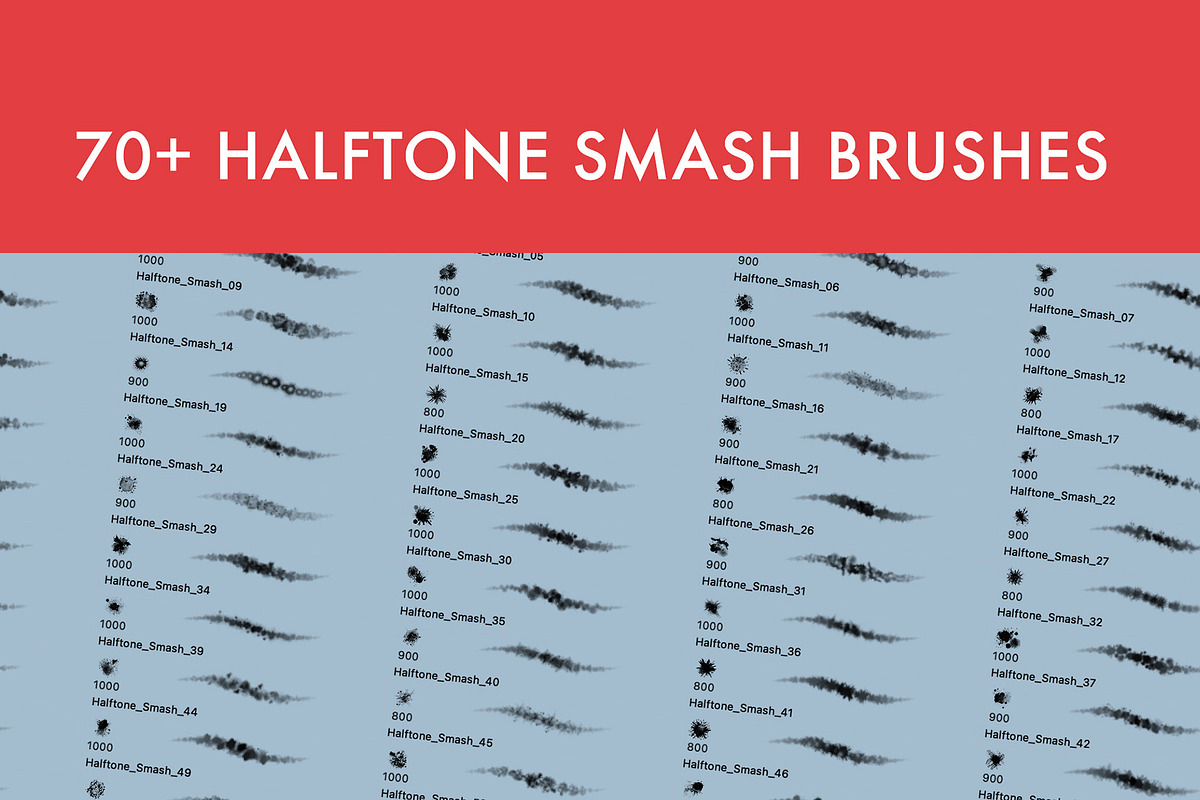 Halftone Smash Brush Set, a Brushes & More by Zsolt Kosa Art (Photo 5 of 6)