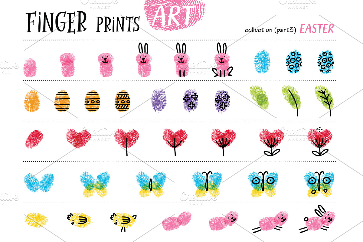 Finger prints ART (part 2), an Animal Illustration by Alena Razumova (Photo 6 of 14)