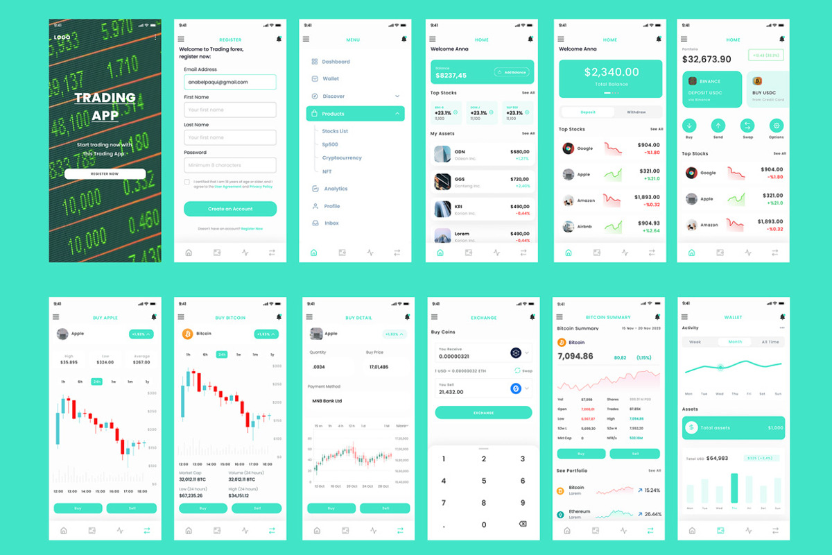 Trading Forex, NFT & Crypto App, an App Template by nagaredesignstudio (Photo 2 of 3)