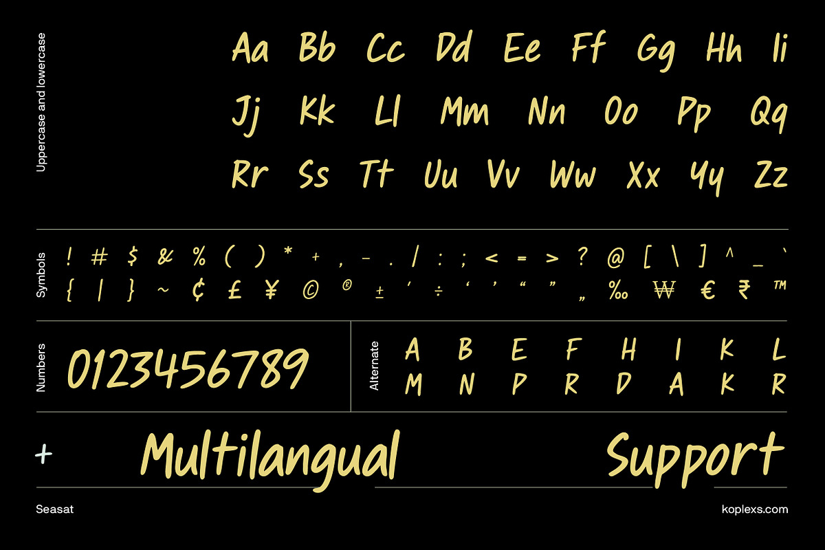 Seasat Font Hand Drawn Style, a Handwritten Font by Koplexs Studio (Photo 10 of 10)