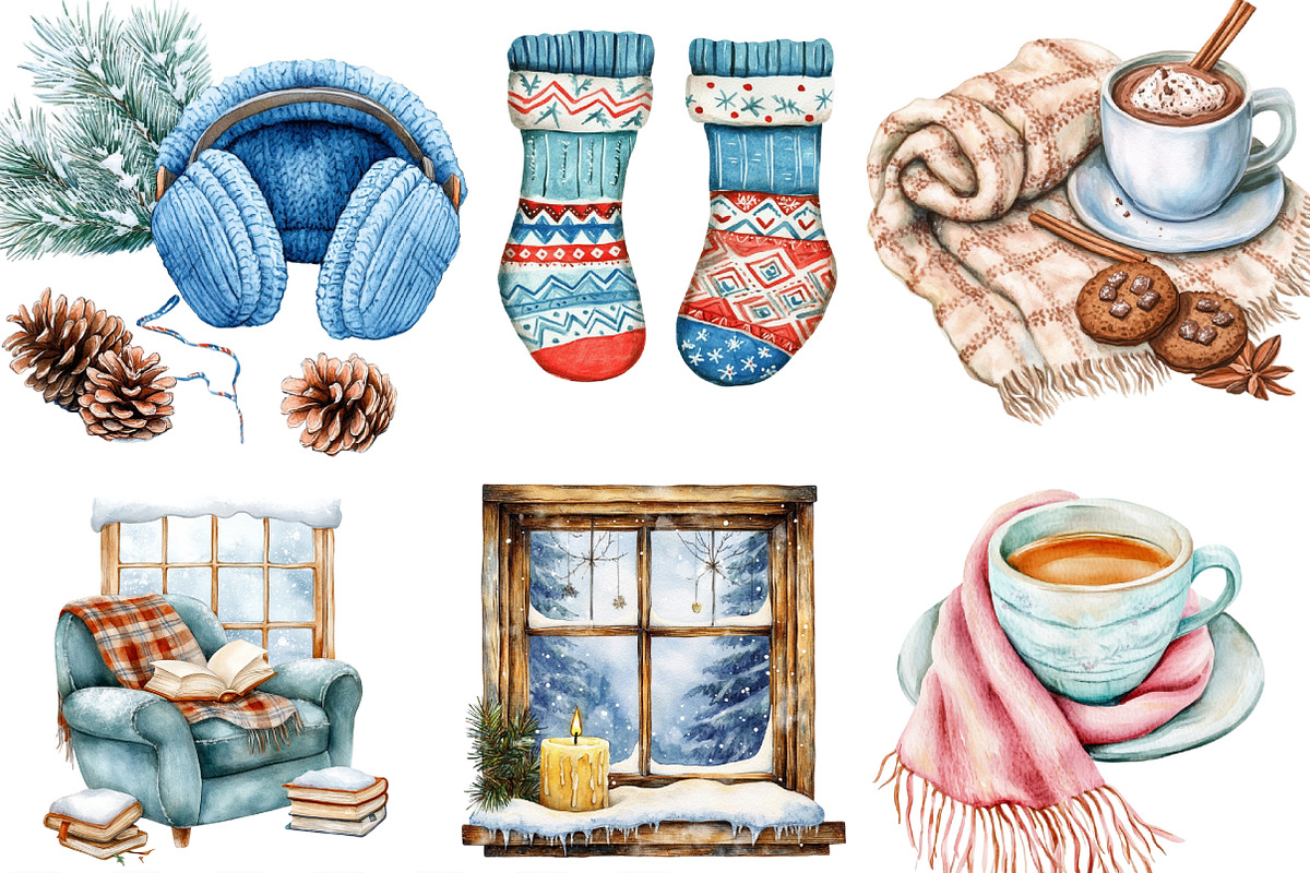 Cozy Winter Wonderland Collection, an Illustration by Designking (Photo 3 of 4)