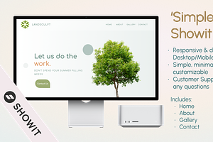Landscaping Gradient Showit Template