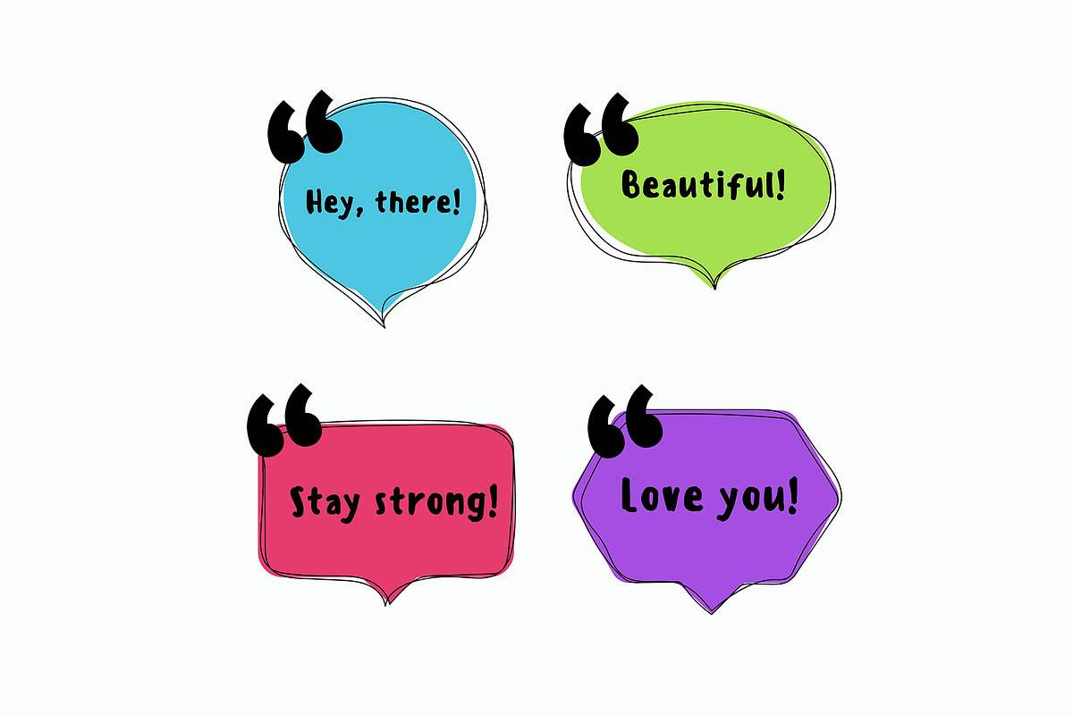 Smashing pack of speech bubbles, an Illustration by My watercolor shop (Photo 4 of 12)