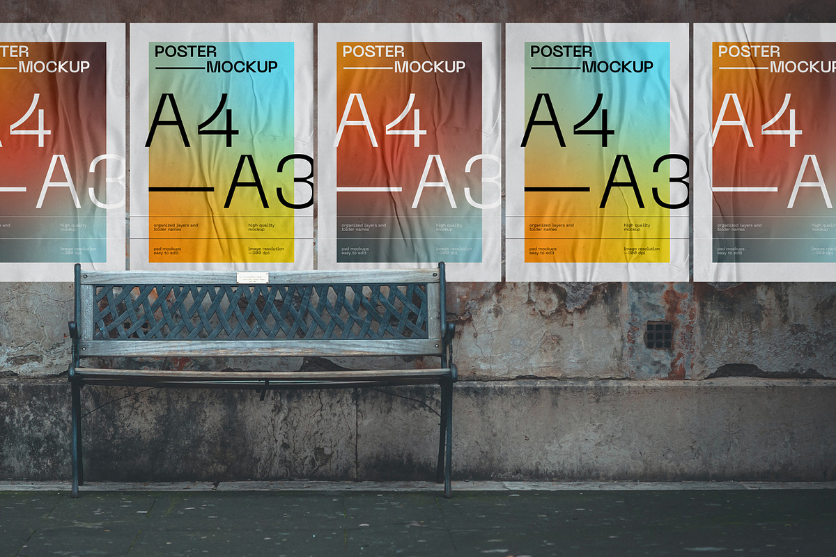 Urban Outdoor Poster Mockup, a Print Template by dpi (Photo 4 of 28)