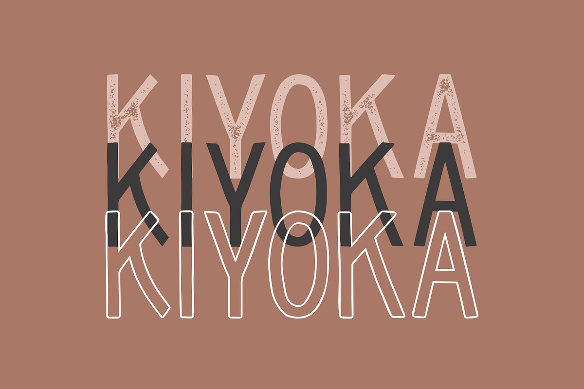 Kiyoka - A Vintage Sans Typeface, a Sans Serif Font by Megi Satyo Widodo (Photo 3 of 7)