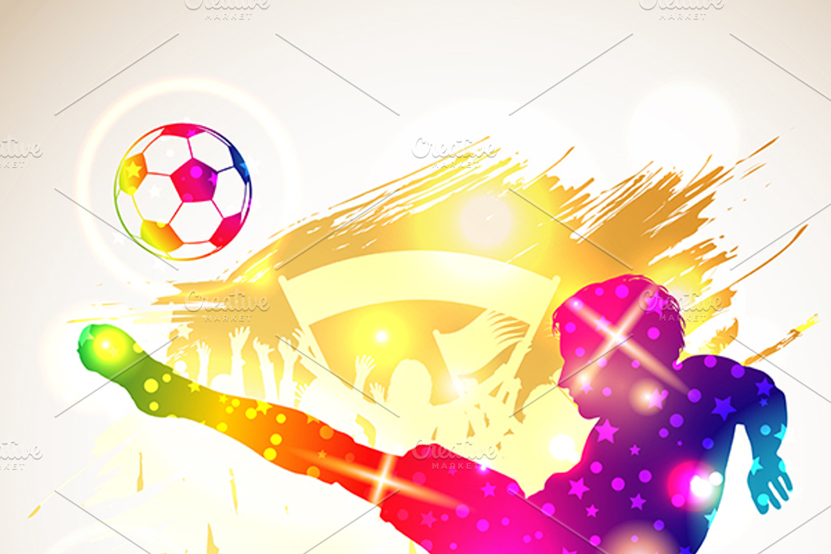 Football Players with Fans, a Texture Illustration by TAlex