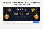 Facebook Cover Happy Holidays V1, a Social Media Template by Creativetacos (Thumbnail 2 of 2)