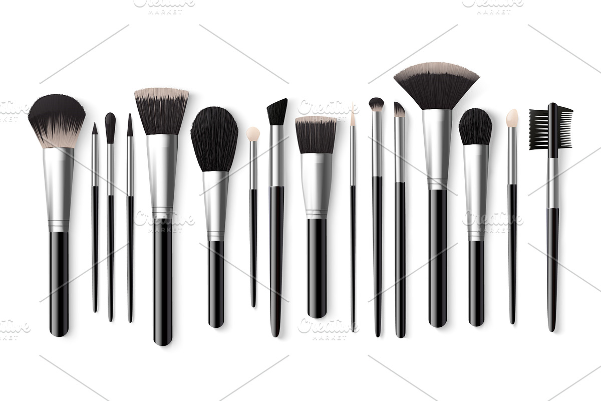 Realistic cosmetic brushes. Makeup, an Object Illustration by Stock-Smart-Start