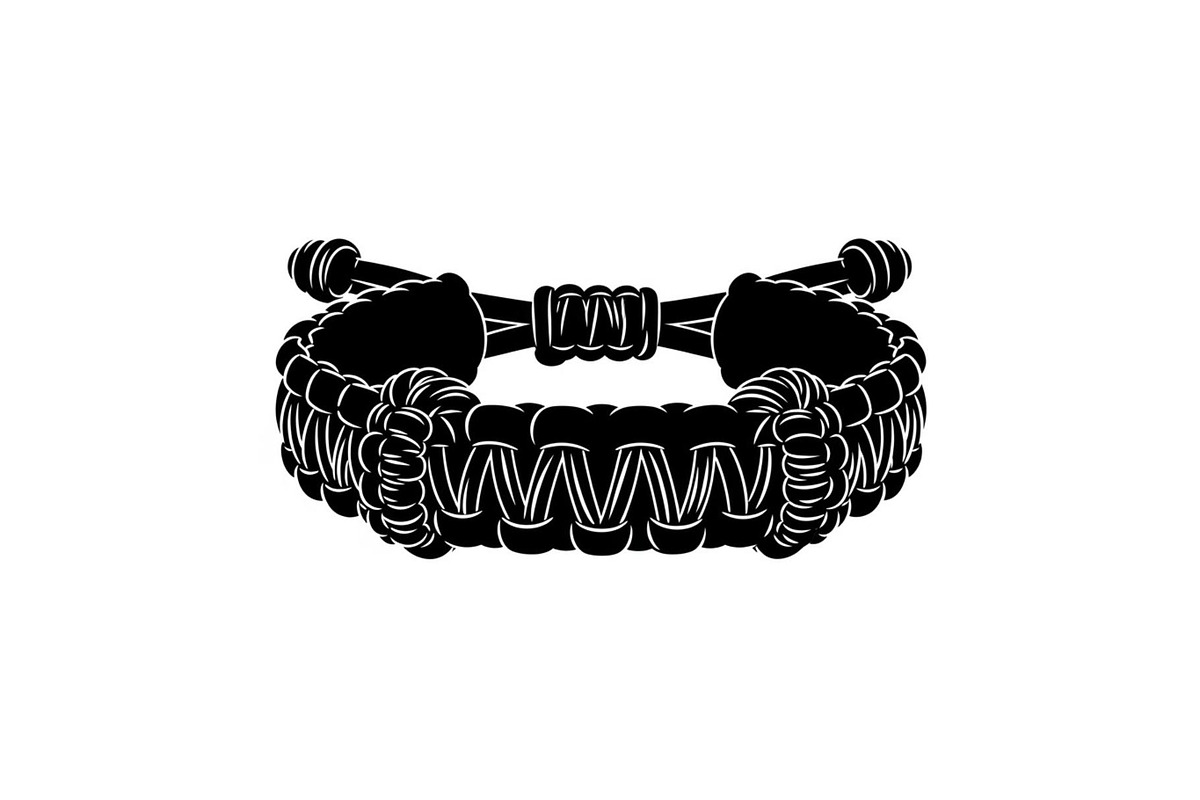 Minimal Black Paracord Bracelet, a Graphic by hafijul (Photo 3 of 11)