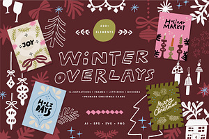 WINTER OVERLAYS | CHRISTMAS CLIPART