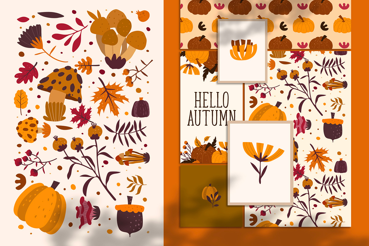 Fall Autumn Vector Element, an Object Graphic by Firman Bayu (Photo 1 of 7)