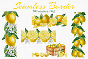 Lemon — Watercolor Illustration Set, a Food Illustration by Andre_Eva (Thumbnail 7 of 12)