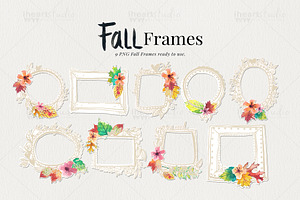 Fall Frames Watercolors